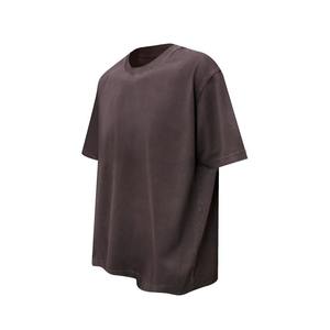 Camisetas de 100% algodón para hombre con lavado ácido, precio al por mayor, ropa deportiva para gimnasio, Camiseta holgada informal de talla personalizada para hombre - Product Image 2