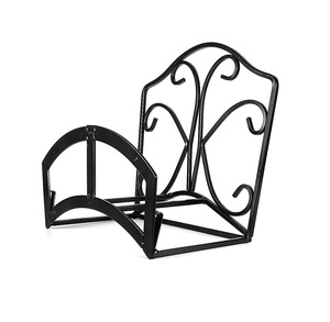 Nouveau Style fait à la main support de tuyau mural couleur noire tuyau d'eau de jardin support suspendu pour cour extérieure prix de gros - Product Image 5