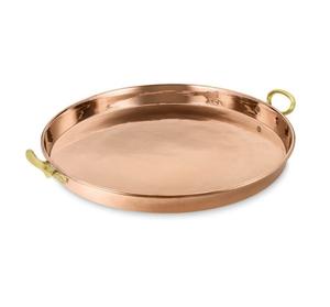 Plateau de service rond en cuivre de table plateau fait main de meilleure qualité classique élégant en gros nouveau plateau de service en cuivre - Product Image 1