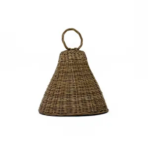 Ornements de cloche en rotin tissés à la main en 3 tailles de délicieux bibelots en forme de cloche en rotin pour la décoration de Noël - Product Image 2