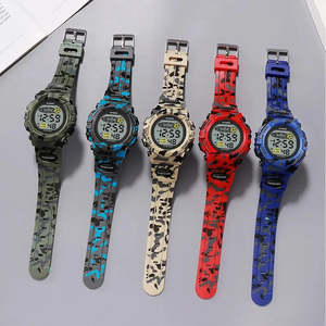 Antique Fashionable Classic Child's Camouflage Watch Analog Display Resin Plastic Water- Alarm-Resistant 30M Simple <b>Calendar</b> - Product Image 5