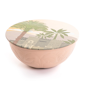 Pink Powder Coated Chocolate <b>Bowl</b> Round Shape Decorative <b>Bowl</b> <b>With</b> <b>LID</b> Premium Quality Handmade Etching Design Fruit <b>Bowl</b> - Product Image 1