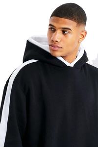 Sudaderas con capucha de invierno de peso pesado de gran tamaño personalizadas de alta calidad para hombres sudaderas con capucha de doble grosor patrón sólido para la temporada de otoño - Product Image 6