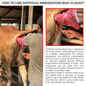 Súng thụ tinh nhân tạo rizbro quốc tế 0.50 ml cố định loạ<span class=keywords><strong>i</strong></span> thép không gỉ 18 "Chiều dà<span class=keywords><strong>i</strong></span> tổng thể hướng dẫn sử dụng tinh dịch tiêm - Product Image 6