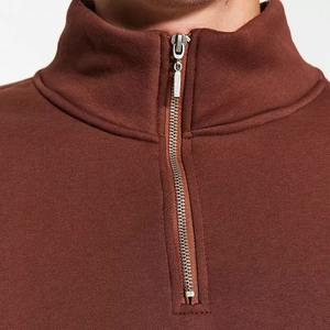 Sudadera de cuello redondo de nueva moda lisa con logotipo personalizado al por mayor, sudaderas de media cremallera de nueva moda - Product Image 4