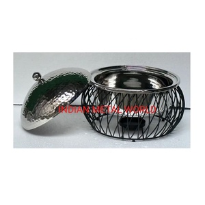 Nouveau design en relief, plat de chauffe-plat en Aluminium de couleur argent pour mariage et hôtel, plat de chauffe-plat décoratif à faible débit - Product Image 3