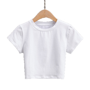 Custom cropped graphic tee Cotton womens t-shirts Fitness Fit T Shirts Ladies logo women <b>Crop</b> <b>Tops</b> tshirt for women - Product Image 4