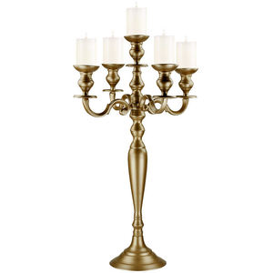 Candelabro Premium de 5 Brazos de Aluminio Plateado, Portavelas Cónicos, Estilo Europeo, Hecho a Mano, Decoración para el Hogar, Muestra Navideña - Product Image 4