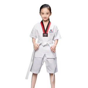 Personalizable niños Taekwondo uniforme cómodo Algodón ligero corte OEM servicio para logotipo personalizado artes marciales desgaste - Product Image 2