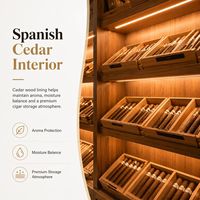Humidor de plain-pied, Kiosque de merchandising pour cigares, Table de présentation pour la vente au détail, Agencements pour magasins de tabac, Service de projets sur mesure