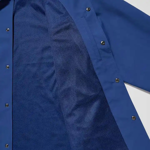 Venta al por mayor de alta calidad logotipo personalizado hombres entrenadores chaqueta primavera colores sólidos entrenadores botón cierre Streetwear chaqueta - Product Image 6