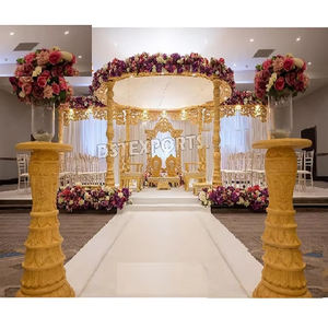 Decoración de Mandap para Boda Rajasthani Jodha Akbar, Magnífico Mandap Maharaja para Boda India, Ceremonia de Boda India Fusion, LONDRES - Product Image 6