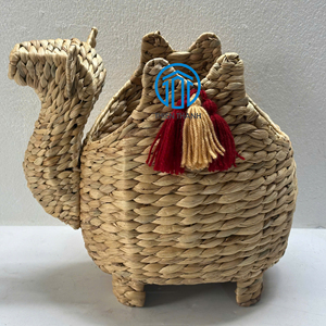 ตะกร้าอูฐผักตบชวาประดับตกแต่งบ้านสำหรับตกแต่งบ้านหัตถกรรมเวียดนาม - Product Image 5