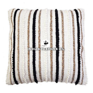 Funda de cojín de algodón para exteriores con rayas bohemias decorativas de lujo, funda de almohada decorativa tejida a mano, funda de almohada Bohemia única - Product Image 3