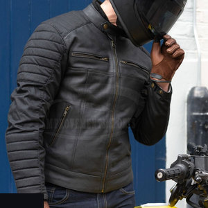Chaqueta de motocicleta de cuero genuino de MOQ bajo Diseñe sus propias chaquetas de cuero de motocicleta de producto - Product Image 3