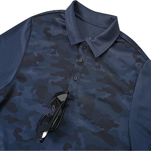 Vente en gros OEM de polos personnalisés, polos de golf, polo en polyester spandex à sublimation imprimé camouflage, fabriqués par vêtements de sport - Product Image 4