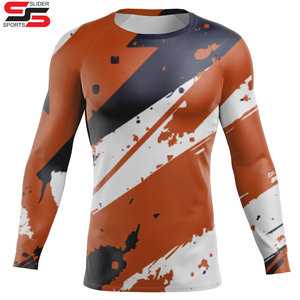 Alta calidad profesional hombres MMA Rash Guard mangas largas Spandex tela nuevo y razonable precio al por mayor - Product Image 5