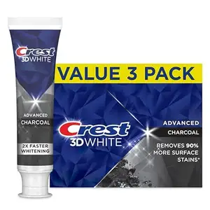 ยาสีฟันถ่านขั้นสูง Crest 3D สีขาว 3.8 ออนซ์ จํานวน 3 ชิ้น