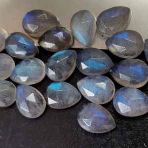 Rose en Labradorite naturelle bleue à facettes, bleue, à facettes, qualité supérieure, 3x5mm à 10x14mm - Product Image 3