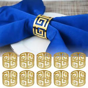 Nouveauté : Ensemble d'anneaux de serviette en acier inoxydable écologiques pour la maison et la restauration, décorations de mariage - Product Image 4