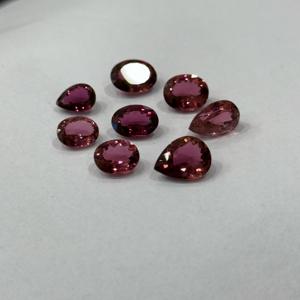 Piedras preciosas de turmalina Rosa Natural de alta calidad, cabujón tallado de pera tallado, suelto, varios tamaños, tratamiento térmico, 100 Uds. - Product Image 4