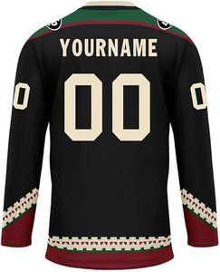 Uniforme de hockey sobre hielo unisex hecho a medida al por mayor uniforme de hockey sobre hielo transpirable de secado rápido a la venta - Product Image 1