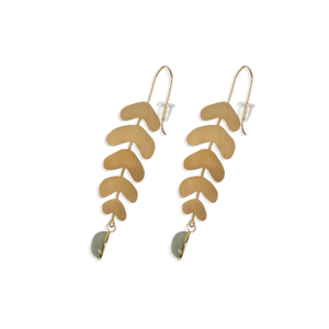 CUCOCUCA E235 YXQ Pendientes de Acero Inoxidable con Ágata Verde Natural, Pendientes de Ágata Verde a la Moda - Product Image 3