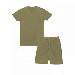 Logo personnalisé OEM Ensemble short et t-shirt délavé à l'acide pour hommes, deux pièces, vêtements d'été, vêtements de ville de haute qualité - Product Image 5