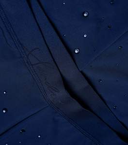 Salva Impex, marca propia, lana de invierno, ecológico, a prueba de viento, cintura media, ajuste Regular, Color azul profundo, mallas formales con diamantes de imitación - Product Image 5