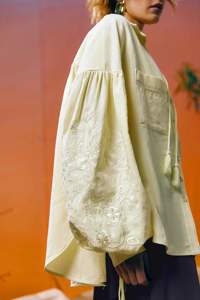 Broderie Chemises Fleur Blouse Femmes Causal Paillettes Blouses avec Bouton Femmes Chemise - Product Image 2