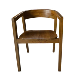 Chaise de salle à manger en bois massif minimaliste moderne avec accoudoirs pour la maison, le restaurant, l'utilisation dans une ferme - Product Image 1