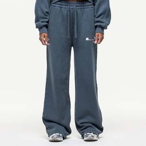 2026 estampado Color sólido 100% algodón transpirable Zip Sweatsuit Set mujeres Stand Front Heavyweight invierno deportivo Sudadera con capucha Jogger - Product Image 6