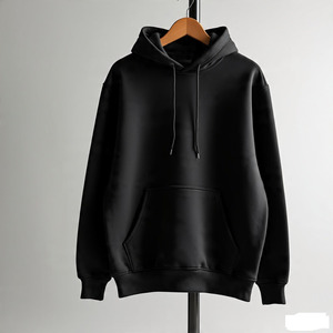 Sudadera con Capucha Unisex con Estampado de Corazón You & Me, Sudadera Informal de Algodón Negro, Tejido de Punto, Corte Regular, para Otoño - Product Image 5
