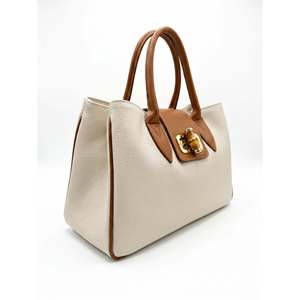 Sac à main structuré en cuir Dollaro véritable - Fabriqué en Italie - Art. 26109 - Product Image 3