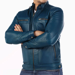 Veste en cuir de vache véritable pour homme, automne-hiver, haute qualité, écologique, coupe-vent, respirante, décontractée, service OEM - Product Image 4