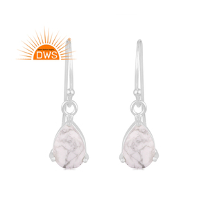 Venta caliente fina plata esterlina natural howlita piedra preciosa colgante pendiente personalizado joyería fabricante - Product Image 1