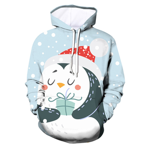 High Quality Festive Style Unisex Embroidered Printed Oversized <b>Hoodie</b> Pullover Heavyweight Custom <b>Christmas</b> Pattern 100% Cotton - Product Image 6
