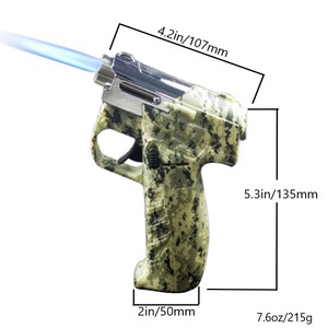 Torcia Camo Gun M0439 Ever Tech, Fiamma Singola Regolabile, Ricaricabile a Butano, Accessorio per Illuminazione Esterna, Campeggio ed Escursionismo - Product Image 1