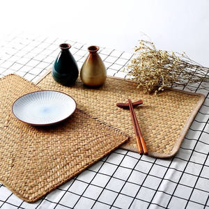 Venta al por mayor Rectángulo Seagrass Mantel Individual Hecho a mano Paja Manteles Mesa de comedor Boho Decoración de la pared de Vietnam - Product Image 5