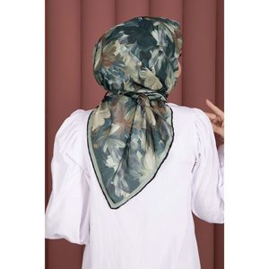 Serie de Pañuelos con Estampado Floral Esmeralda: Elegante Accesorio para la Cabeza y el Cuello - Product Image 4