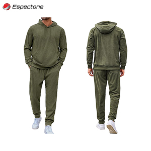 Ropa deportiva para hombre, conjunto de chándal cálido con cremallera completa, chándal informal, chaqueta y pantalones deportivos para correr, por Espectone - Product Image 2