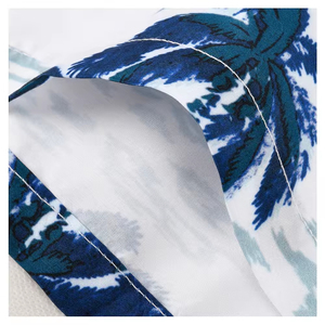 Pantalones cortos de baño transpirables de secado rápido para hombre con logotipo personalizado, bañador de playa de algodón 100% liso teñido liso, traje de baño de verano - Product Image 3