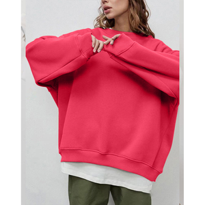 Sweat-shirt à manches longues surdimensionné OEM personnalisable pour femmes Sweats à épaules tombantes personnalisables pour femme Streetwear Sweatshirts - Product Image 4