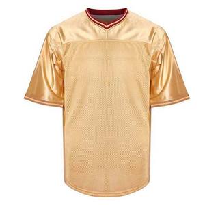 Maillot de football américain personnalisé en vrac nom de l'équipe numéro adultes 100% polyester respirant à manches courtes col en V vêtements de sport - Product Image 3