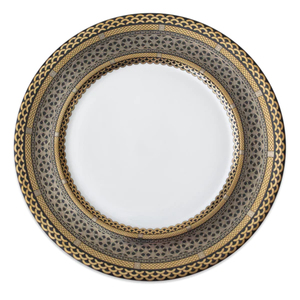 Assiette de présentation pour aliments et desserts 2026, design antique, métal de haute qualité, couleur or et noir, assiette de présentation pour restauration rapide à bas prix - Product Image 1
