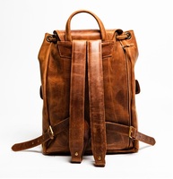 Sac à dos en cuir pleine fleur pour femme, personnalisé, léger, pliable, grande capacité, compatible ordinateur portable, design arqué