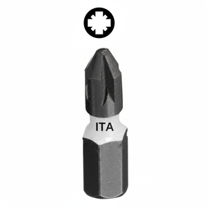 Embouts Pozidriv à impact 1/4" 25mmL de qualité industrielle avec manchon coloré OEM DIY Matériau S2 Finition phosphate de manganèse ITA Tools - Product Image 4