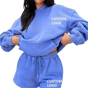 Sweats à capuche unis unisexe 320 g/m² avec logo personnalisé sérigraphie lavage à l'acide grande taille Streetwear décontracté pour hommes courte longueur saison d'hiver - Product Image 1