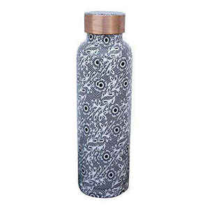 Copper <b>Water</b> <b>Bottle</b> Shiny Polished With Customized Design for <b>Gym</b> Outdoor Activity Handmade for Drinking <b>Water</b> <b>Bottle</b> In Copper - Product Image 4