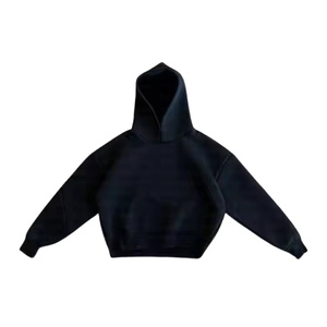 Sweat-shirts en molleton français de haute qualité sans cordons, 100 % coton, écologiques, respirants, délavés à l'acide, avec patch brodé personnalisé effet vieilli - Product Image 6